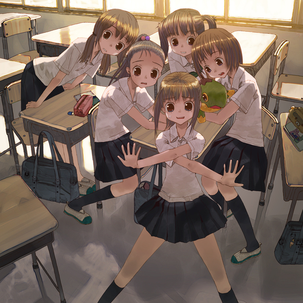 brown_hair classroom desk hands pixiv pokemon ponytail protect school_uniform thigh-highs turtwig uwabaki
