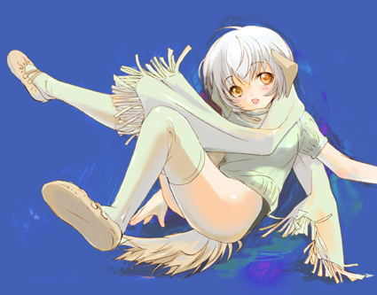 amber_eyes blush doggirl grey_hair inuburo inumimi loli silver_hair thigh_highs