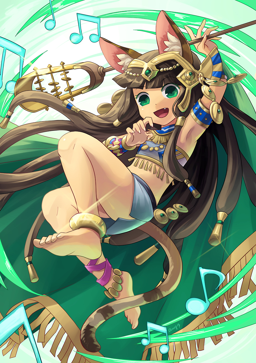 amy30535 barefoot bastet_(p&amp;d) commentary_request highres puzzle_&amp;_dragons soles