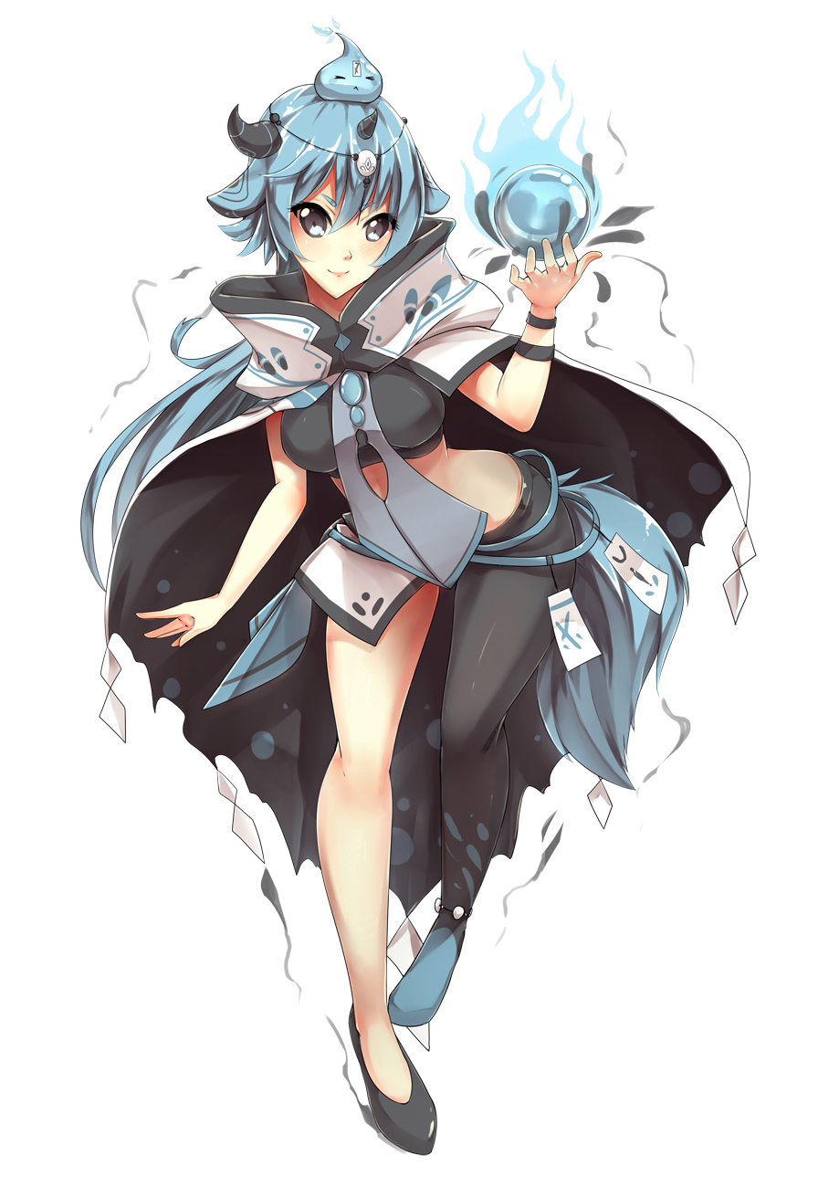 blue_hair highres magical_girl original packge tagme witch