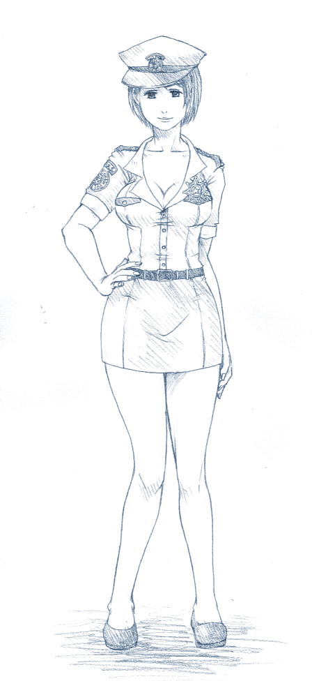 jill_valentine kikimimi_612 police_uniform policewoman resident_evil tagme uniform