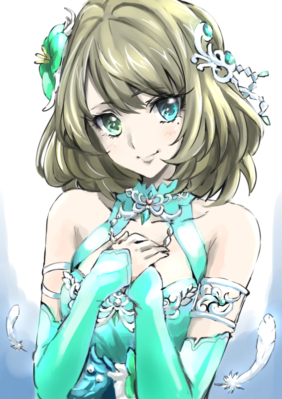 1girl flower gacchahero idol idolmaster idolmaster_cinderella_girls_starlight_stage takagaki_kaede