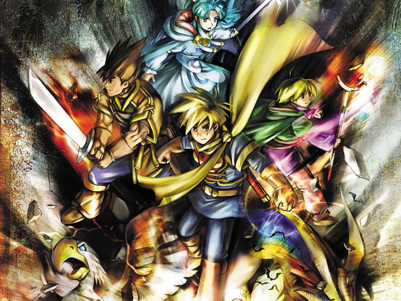 gerald_(golden_sun) golden_sun ivan_(golden_sun) mary_(golden_sun) official_art robin_(golden_sun)