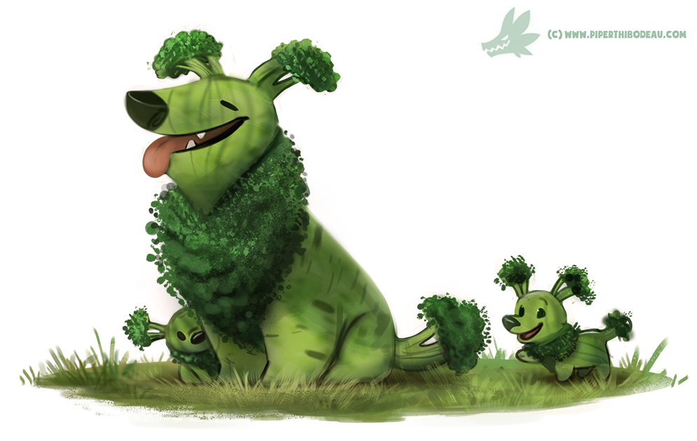 :d :p animal broccoli closed_eyes collie_(dog) cryptid_creations dog fangs field full_body grass mother_and_child open_mouth original peeking plant puppy simple_background sitting smile teeth tongue tongue_out walking watermark web_address white_background
