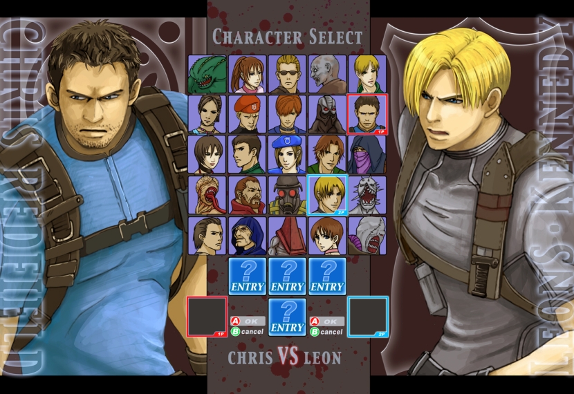 albert_wesker annotated ark_thompson barry_burton billy_coen carlos_oliveira character_select chris_redfield claire_redfield fake_screenshot fighting_game hunk hunter_(resident_evil) iron_maiden_(resident_evil) jack_krauser jill_valentine leon_s_kennedy licker_(resident_evil) male merchant_(resident_evil) nemesis osmund_saddler pyramid_head rebecca_chambers resident_evil resident_evil_2 resident_evil_3 resident_evil_4 sandoicchi sheva_alomar silent_hill silent_hill_2 steve_burnside verdugo