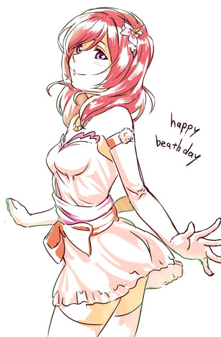 1girl birthday engrish happy_birthday love_live!_school_idol_project nishikino_maki ranguage redhead shitoto solo violet_eyes