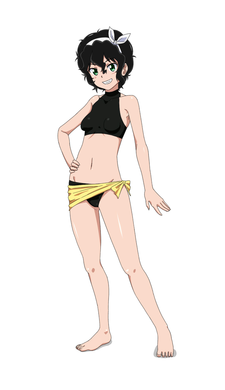 amano_onsa bakuon!! commentary_request highres ribonzu swimsuit