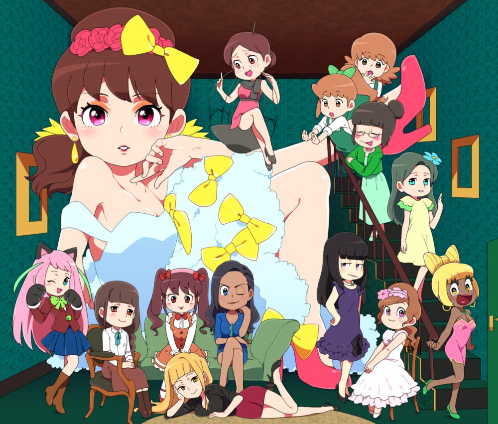 6+girls :3 :d :o ;) aida_(osomatsu-san) alternate_costume animal_ears aqua_dress aqua_shoes arm_at_side armchair arms_at_sides bangs bare_shoulders black_hair black_scarf black_shirt black_shoes blonde_hair blue_dress blue_eyes blue_flower blue_skirt blunt_bangs blush blush_stickers boots bow bow_by_hair bowtie braid breasts brown_boots brown_hair buttons cat_ears ceiling ceiling_light chair chandelier chibimi chibita choroko_(osomatsu-san) cleavage closed_eyes closed_mouth collarbone collared_shirt couch covering_mouth crossed_legs dark_skin door dress earrings employee_uniform eyebrows eyebrows_visible_through_hair eyelashes flower flower_fairy_(osomatsu-kun) formal frame frilled_sleeves frills ganguro genderswap genderswap_(mtf) giantess glasses gloves green_apron green_bow green_bowtie green_hair green_jacket green_shoes hair_bow hair_bun hair_flower hair_ornament hairband hand_on_own_cheek hashimoto_nyaa head_rest head_tilt heart heart_in_mouth high_heels hoop_earrings ichiko_(osomatsu-san) indoors iyami iyayo jacket jewelry jumper juushiko_(osomatsu-san) juushimatsu's_girlfriend karako_(osomatsu-san) large_breasts leaning_forward lipstick long_hair long_sleeves looking_at_another looking_at_viewer lying makeup miniskirt multicolored_hair multiple_girls neck_ribbon necklace on_ground on_side one_eye_closed one_leg_raised open_mouth osoko_(osomatsu-san) osomatsu-kun osomatsu-san outstretched_arms parody parted_lips paw_gloves paw_pose pencil_skirt pink_dress pink_eyes pink_hair pink_shoes pleated_skirt purple_dress red_bow red_bowtie red_eyes red_flower red_jacket red_lips red_rose red_skirt ribbon rimless_glasses riomario rose sachiko_(osomatsu-san) scarf school_uniform shirt shoes short_dress short_hair short_sleeves silver_hair single_braid sitting sitting_on_object skirt sleeveless sleeveless_dress sleeves_rolled_up smile spread_fingers stairs standing strap_slip strapless strapless_dress streaked_hair sunglasses sunglasses_removed surprised todoko_(osomatsu-san) triangle_mouth twintails uniform violet_eyes wallpaper_(object) wavy_mouth whisker_markings white_dress white_shirt yellow_bow yellow_eyes yowai_totoko