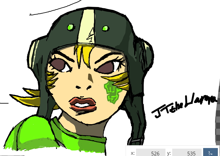 1girl blonde_hair brown_eyes gum gum_(jsr) helmet jet_set_radio jtthellama rough short_hair sketch solo tumblr