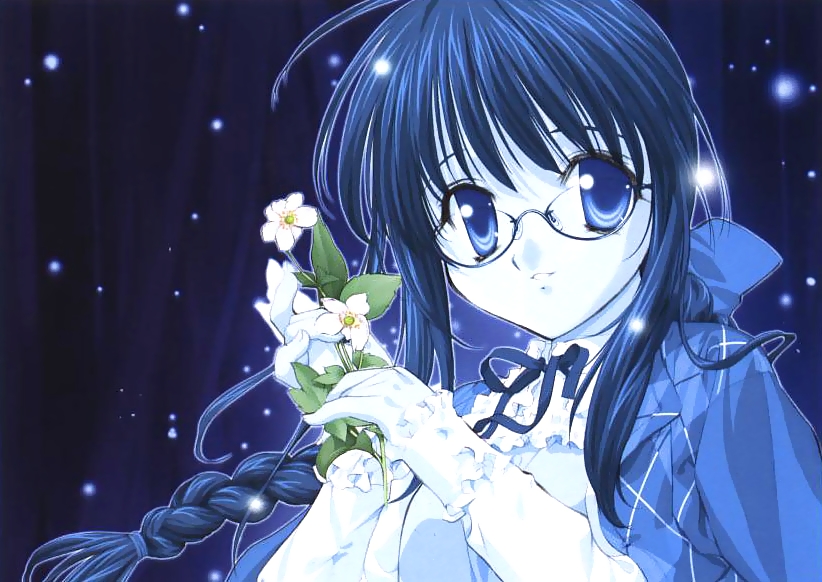 flower glasses marie_(sister_princess) sister_princess tenhiro_naoto