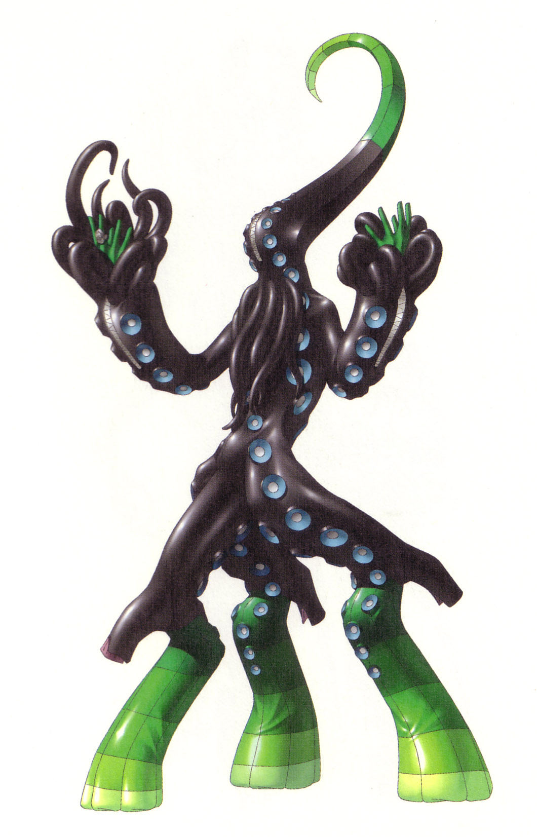 eldritch_abomination highres jewelry kazuma_kaneko nyarlathotep_(persona_2) official_art persona persona_2 ring teeth tentacles