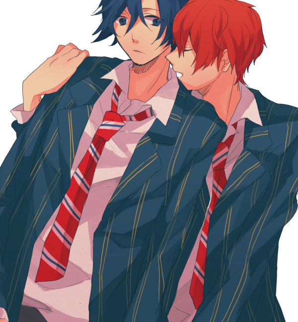 gomi_chiri ichinose_tokiya ittoki_otoya red_eyes red_hair uta_no_prince-sama