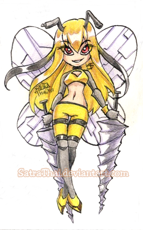 art beedrill drawinggen1 fanart gijinka personification pokejinka pokemon satrathai