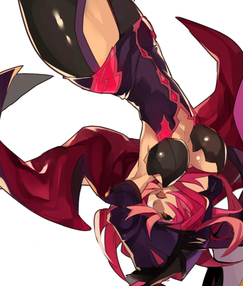 1girl black_sclera blazblue blazblue:_central_fiction breasts cape hat hyakuhachi_(over3) konoe_a_mercury pink_hair solo witch_hat