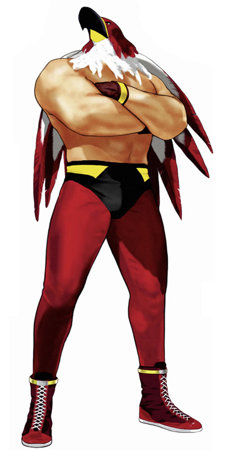 1boy ankle_boots bare_chest boots crossed_arms fatal_fury full_body griffon_mask looking_afar looking_away looking_up male_focus mark_of_the_wolves mask muscle official_art pose red_boots shirtless shoelaces simple_background snk solo spandex takkun_(snk) the_king_of_fighters the_king_of_fighters_2003 the_king_of_fighters_xi white_background wrestler wrestling_mask wrestling_outfit