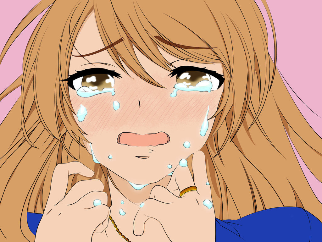 1girl brown_hair crying deviantart golden_time kaga_kouko long_hair open_mouth regisnex79 sad solo tears