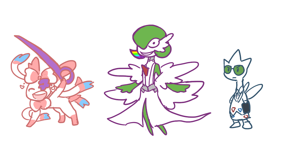 gardevoir harime_nui inumuta_houka kill_la_kill kiryuuin_ragyou plainwhite pokemon sylveon togetic