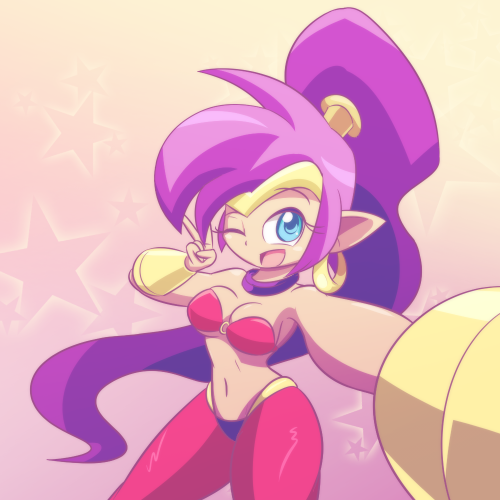 ;d blue_eyes earring purple_hair shantae stars zedrin