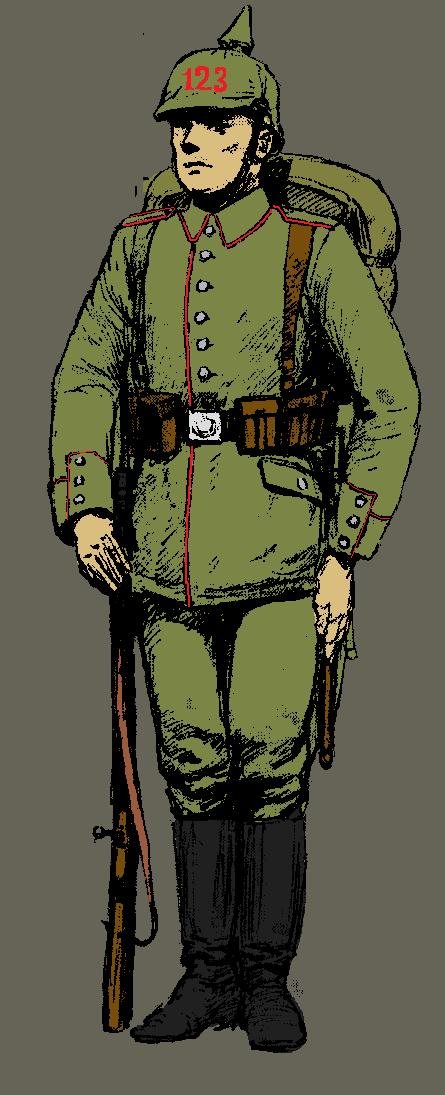 artist_request gun helmet military military_uniform original pickelhaube rifle uniform weapon world_war_i