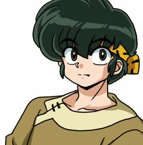 animated animated_gif fang hibiki_ryouga looking_at_viewer official_style ranma_1/2 simple_background solo wantan-orz white_background