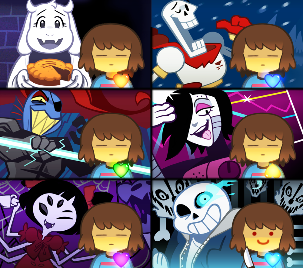 androgynous armor black_hair blue_eyes bone brown_hair closed_eyes cup energy_spear extra_arms extra_eyes eyelashes eyepatch fangs frisk_(undertale) furry gloves glowing glowing_eye graph grin hair_over_one_eye hair_ribbon heart horns insect_girl jacket knife mettaton mettaton-ex mettaton_ex monster muffet muffet's_pet one_eye_closed open_mouth papyrus_(undertale) pie polearm ponytail purple_skin red_eyes redhead ribbon sans scarf sharp_teeth shirt short_twintails skeleton skull smile snow spear spider_girl spoilers striped striped_shirt teacup teeth tongue tongue_out toriel twintails undertale undyne unoobang weapon yellow_sclera yellow_teeth