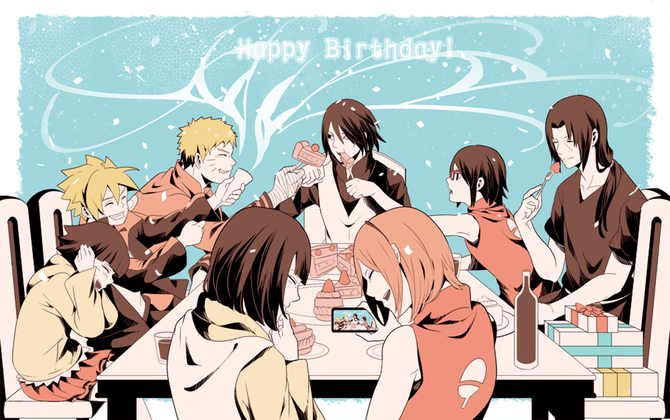 4boys 4girls birthday birthday_party black_hair blonde_hair boruto:_naruto_the_movie boruto:_the_movie daughter family father father_and_daughter father_and_son haruno_sakura hyuuga_hinata mother mother_and_daughter mother_and_son multiple_boys multiple_girls naruto niece pink_hair presents skirt son strawberry_shortcake uchiha_itachi uchiha_sarada uchiha_sasuke uncle uncle_and_niece upper_body uzumaki_boruto uzumaki_himawari uzumaki_naruto