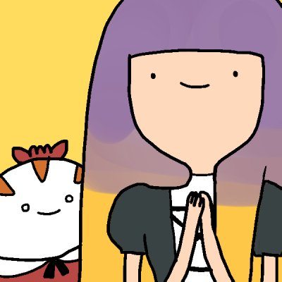 1girl adventure_time female flat_color gradient_hair hijiri_byakuren long_hair lowres multicolored_hair onikobe_rin peppermint_butler princess_bonnibel_bubblegum purple_hair simple_background smile solo toramaru_shou touhou upper_body