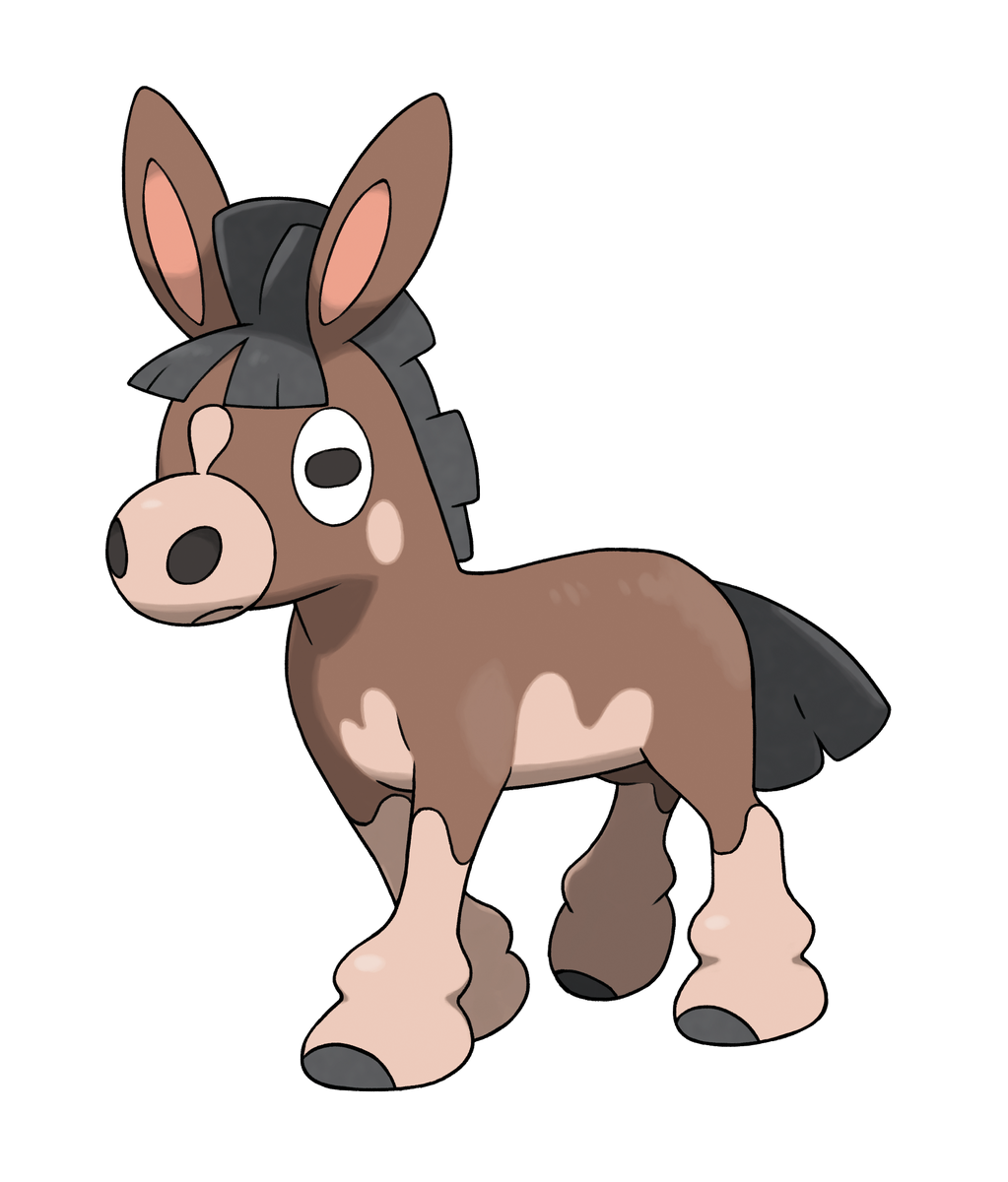 10s full_body mudbray no_humans official_art pokemon pokemon_sm simple_background solo tagme