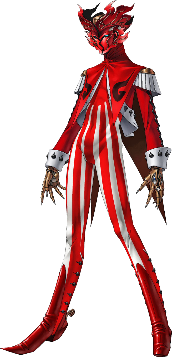 apollo_(persona_2) bodysuit cape highres kazuma_kaneko mask metal_gloves official_art persona persona_2 pointy_shoes shoes shoulder_pads solo spurs transparent_background