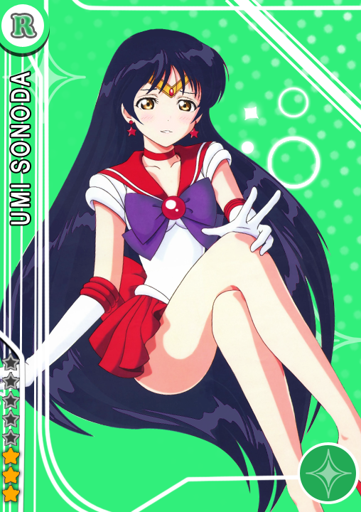 1girl bishoujo_senshi_sailor_moon brooch choker cosplay crossover high_heels hino_rei love_live!_school_idol_project parody red_skirt sailor_collar sailor_mars sailor_mars_(cosplay) skirt sonoda_umi