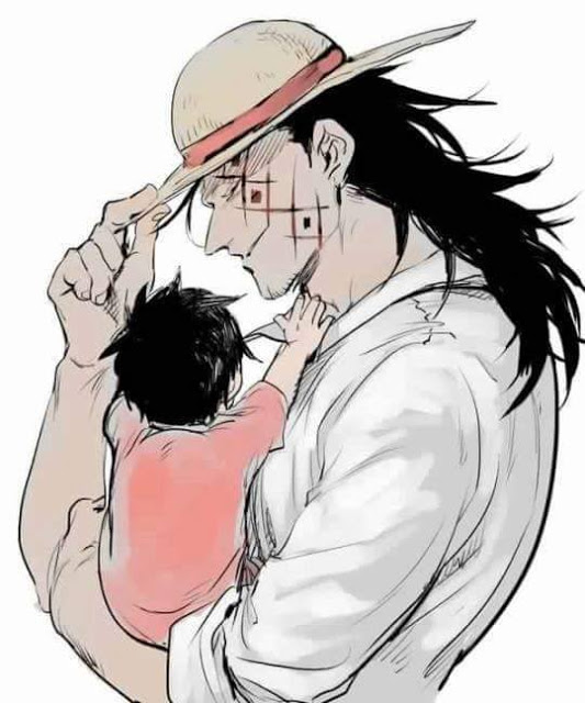1boy family father_and_son hat male_focus monkey_d_dragon monkey_d_luffy multiple_boys one_piece straw_hat tattoo time_paradox younger