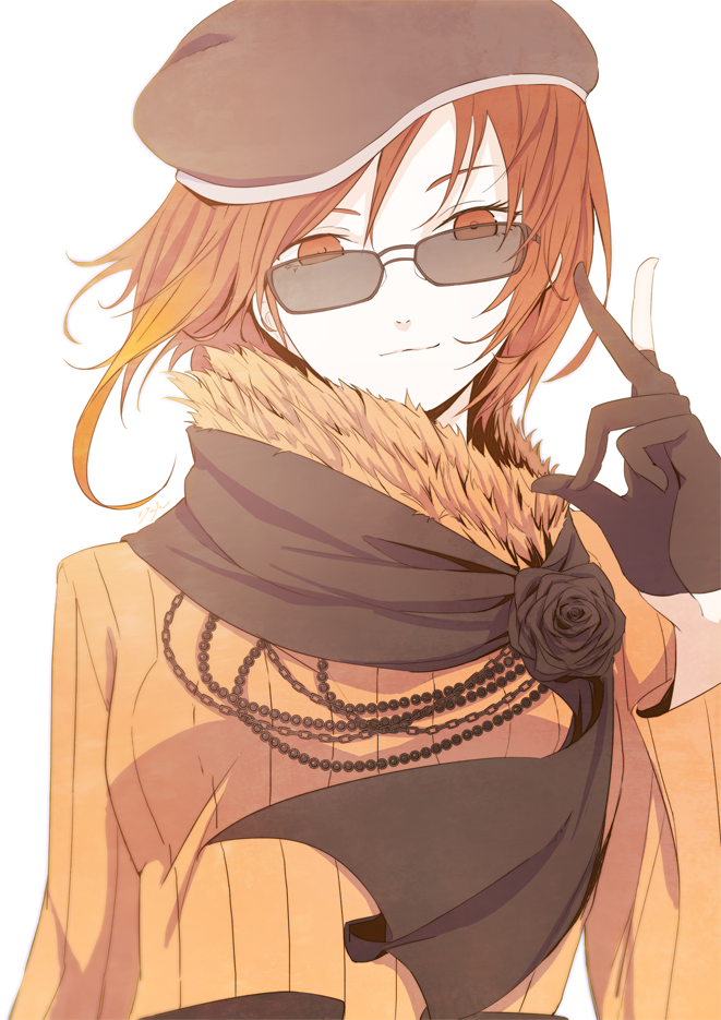 brown_hair closed_mouth coco_adel rwby ryuga_(balius) smile sunglasses