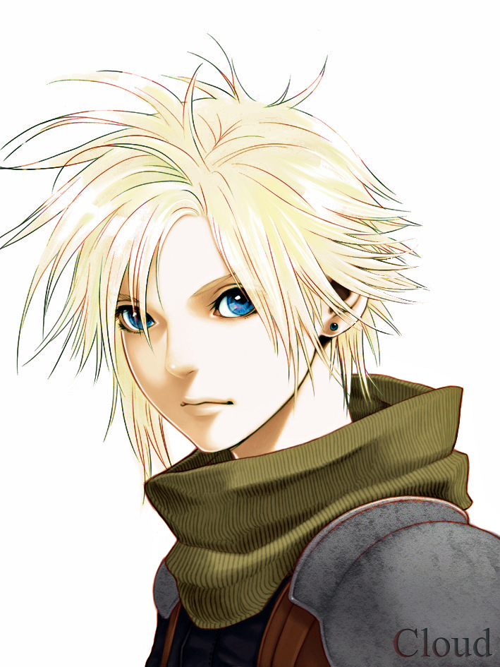 bad_id blonde_hair blue_eyes cloud_strife cs-zero earrings final_fantasy final_fantasy_vii jewelry male pauldrons shoulder_pads solo spiked_hair spiky_hair