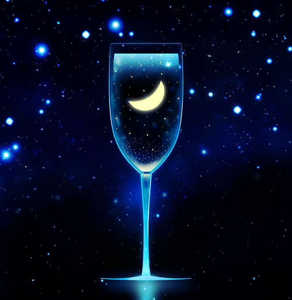 crescent_moon glass harada_miyuki moon no_humans original sky stars tagme