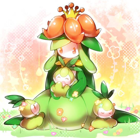 artist_request flower lilligant nintendo petilil pokemon