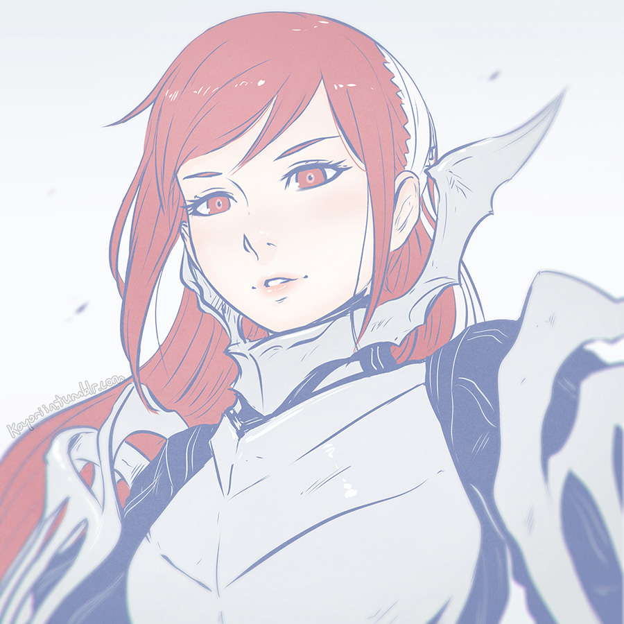 1girl armor female fire_emblem fire_emblem:_kakusei koyorin matching_hair/eyes red_eyes redhead serge_(fire_emblem) solo