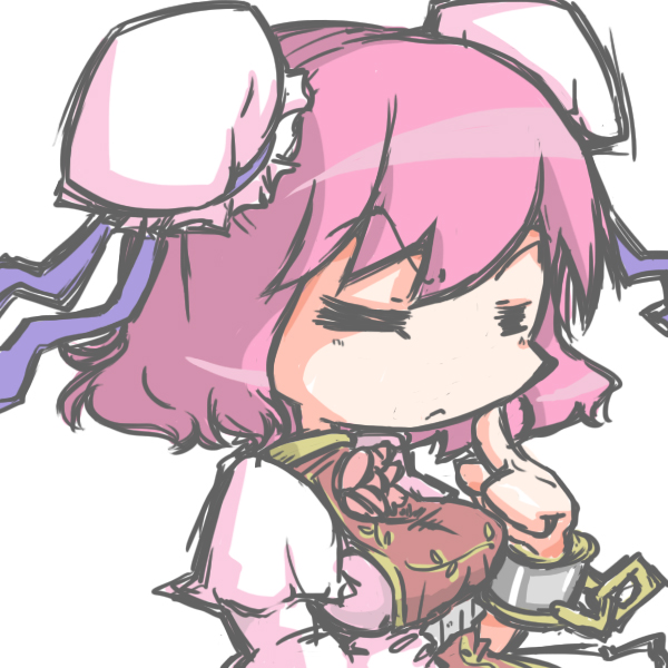 1girl bandage bandaged_arm bun_cover chains chinese_clothes cuffs double_bun flower hair_bun hair_rings ibaraki_kasen kureha_mitsushige pink_hair pink_rose puffy_sleeves rose shackles short_hair solo touhou