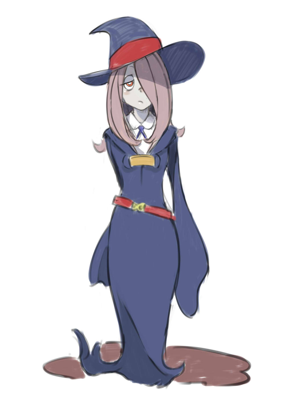 1girl dress hair_over_one_eye hat little_witch_academia sucy_manbabalan witch witch_hat