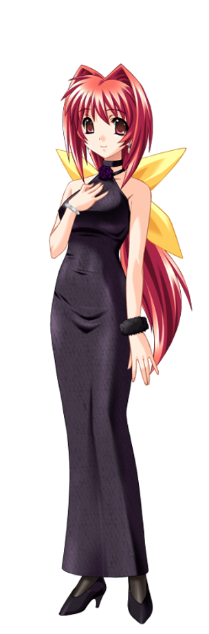 1girl ahoge blush bodysuit breasts covered_navel erect_nipples hair_intakes highres kagami_sumika large_breasts long_hair looking_at_viewer muvluv muvluv_alternative pilot_suit ponytail red_eyes redhead skin_tight solo v_arms very_long_hair