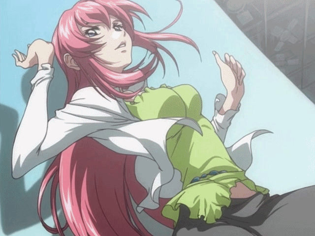 00s 1girl animated animated_gif blue_eyes breasts dress gundam gundam_seed gundam_seed_destiny hand_on_chin hand_on_hip large_breasts long_hair meer_campbell navel pink_hair posing smile solo tagme