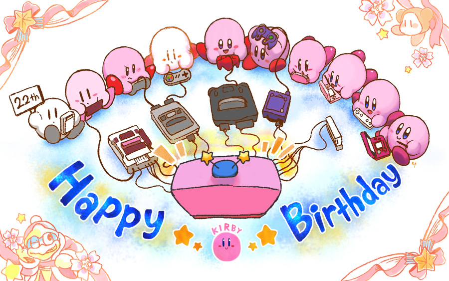 1992 1993 1995 1996 1997 2000 2002 2003 2004 2005 2006 2008 2011 2014 6+boys birthday blue_eyes blush famicom game_boy game_console gameboy_advance gamecube handheld_game_console hoshi_no_kirby hoshi_no_kirby:_yume_no_izumi_deluxe hoshi_no_kirby:_yume_no_izumi_no_monogatari hoshi_no_kirby_(game) hoshi_no_kirby_3 hoshi_no_kirby_64 hoshi_no_kirby_kagami_no_daimeikyuu hoshi_no_kirby_sanjou!_dorocche_dan hoshi_no_kirby_super_deluxe hoshi_no_kirby_ultra_super_deluxe hoshi_no_kirby_wii king_dedede kirby kirby's_adventure kirby's_dream_land kirby's_dream_land_3 kirby's_return_to_dream_land kirby_(series) kirby_64 kirby_64:_the_crystal_shards kirby_air_ride kirby_and_the_amazing_mirror kirby_nightmare_in_dreamland kirby_no_ea_raido kirby_squeak_squad kirby_super_star kirby_super_star_ultra kirby_triple_deluxe looking_at_viewer multiple_boys nes nintendo nintendo_3ds nintendo_64 nintendo_ds nintendo_entertainment_system no_humans penguin pink_puff_ball rike_(pixiv) snes star super_famicom super_nintendo_entertainment_system television waddle_dee wii