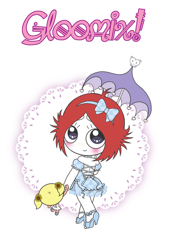 1girl bubbles_(ppg) cover crossover doll freckles lolita_fashion powerpuff_girls redhead ruby_gloom ruby_gloom_(character)