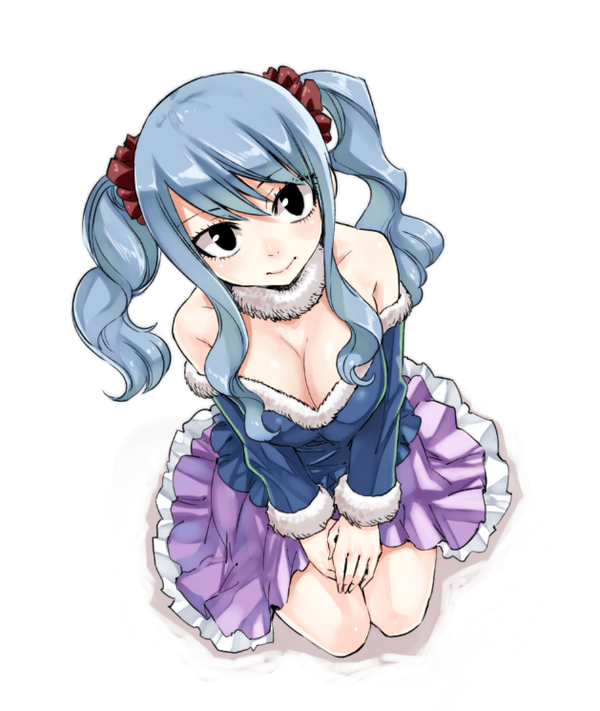 1girl blue_hair breasts fairy_tail juvia_loxar large_breasts looking_at_viewer mashima_hiro official_art smile solo twintails