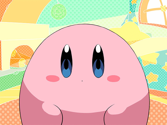1boy animated animated_gif bed bedroom blue_eyes blush crawling kirby kirby_(series) looking_at_viewer looking_back nintendo open_mouth pillow sad sitting solo window