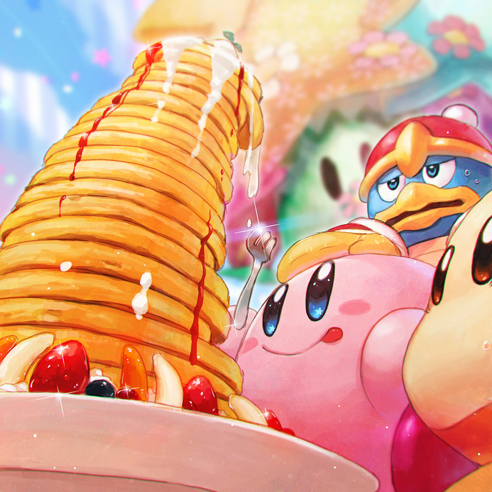 blue_eyes blush group king_dedede kirby kirby_(series) nintendo waddle_dee