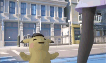 3d animated animated_gif detective_pikachu pikachu pokemon