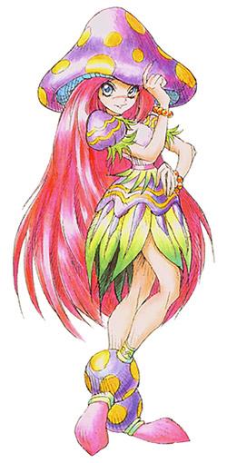 1girl blush breath_of_fire breath_of_fire_ii looking_at_viewer mushroom official_art solo spar tagme