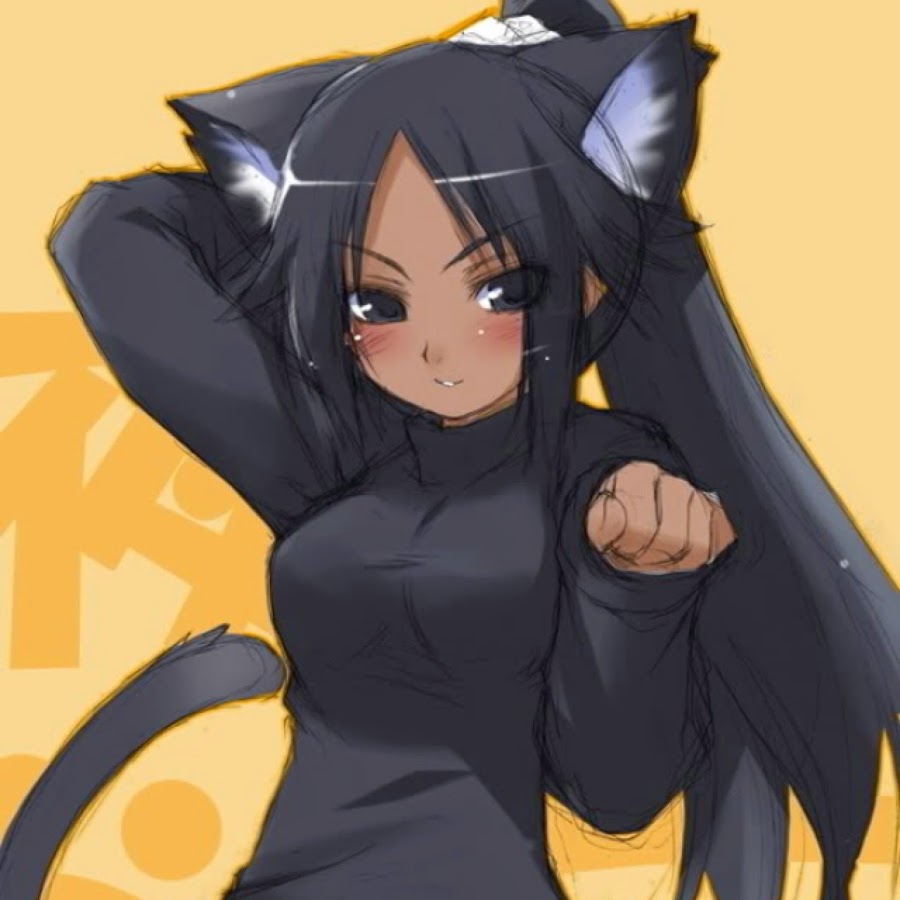 1girl animal_ears black_eyes black_hair bleach blush cat_ears cat_tail dark_skin haga_yui hakoiri_nyanko paw_pose ponytail shihouin_yoruichi sketch solo sweater tail turtleneck work_in_progress