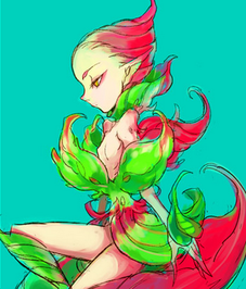 1girl artist_request breasts breath_of_fire breath_of_fire_ii error lowres nipples plant small_breasts solo source_request spar