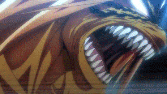 90s animated animated_gif fire monster no_humans solo ushio_to_tora